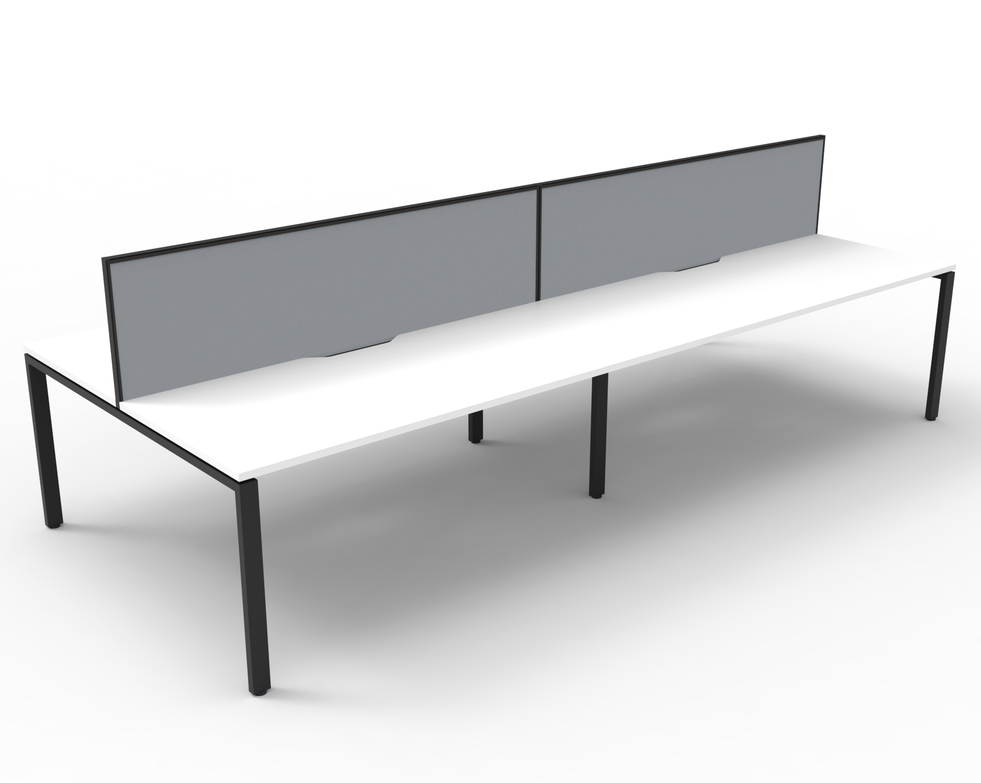 Profile 4 Person Double Sided Workstation - With Screen